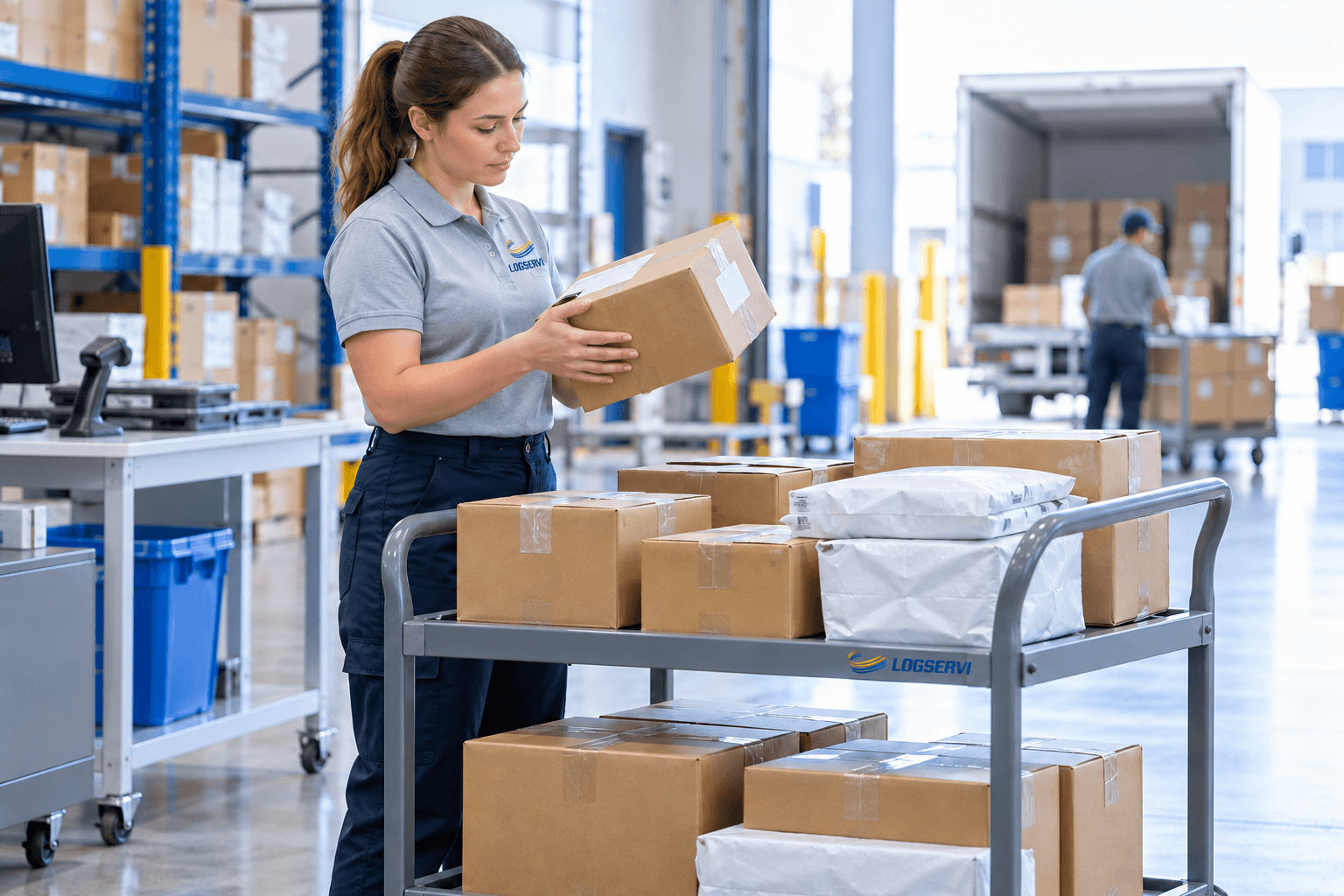 Proceso de inspección de paquetes para logística inversa