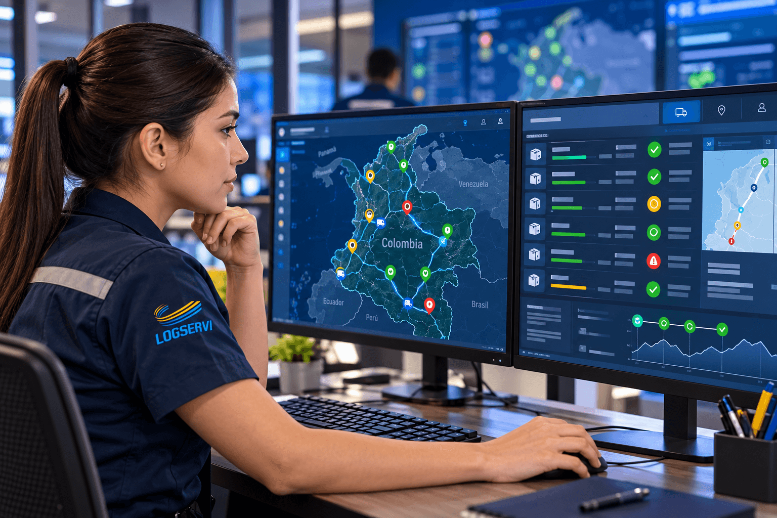 Equipo LOGSERVI realizando seguimiento a una entrega